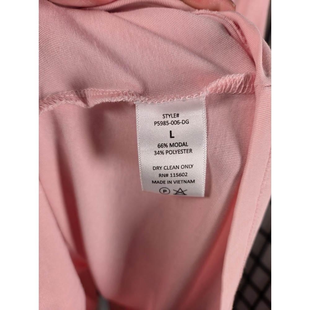 Lush Resort Lounge Coastal Beach Womens Pink Surplice V-Neck Romper G Size L - Picture 5 of 6